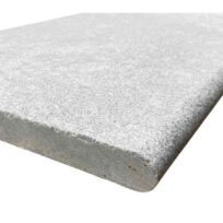 Sky Grey Marble Sandblasted Natural Edge Bullnose 8792