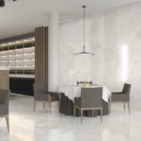 Aral Pearl Marble Look Spanish Polished Rectified Porcelain Tile 3250