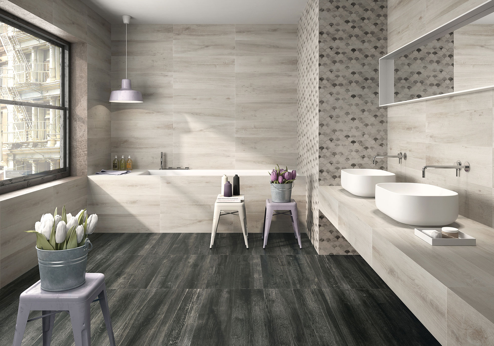 220x850mm Atelier Plomo Spanish Matt Porcelain Floor Tile (#5308)