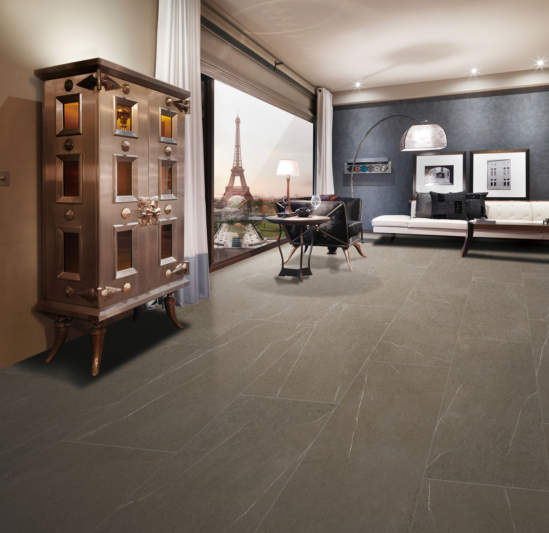 600x1200mm Golden Oak Stone Like Matt Finish Porcelain Tile (#5775)