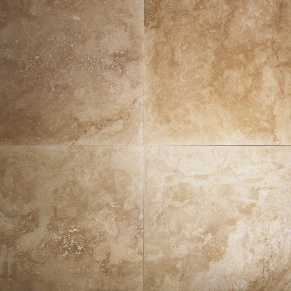 610x610x12mm Honed and Filled Travertine Tile (#8468)