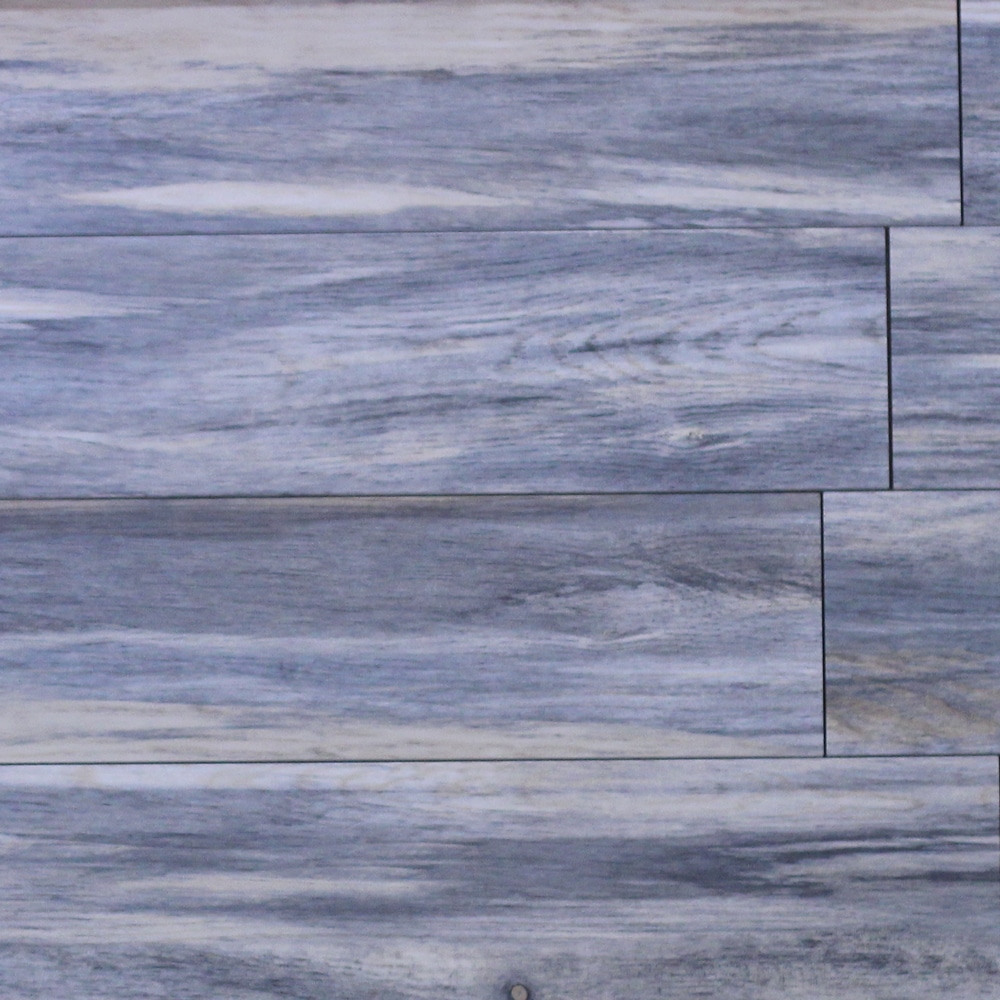 150x615mm Italian Be Wood Blue Timber Look Porcelain Tile (#1075)