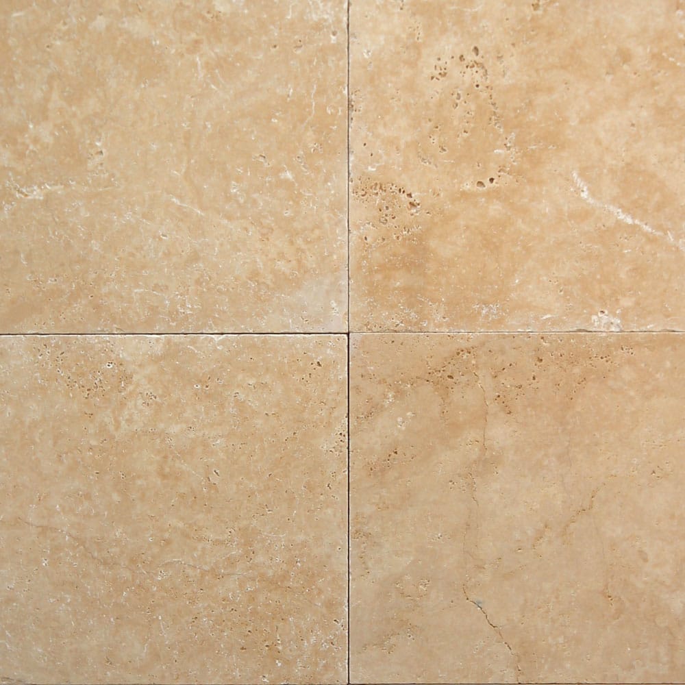 406x610x30mm Light Medium Shade Tumbled Travertine Paver (#8039)