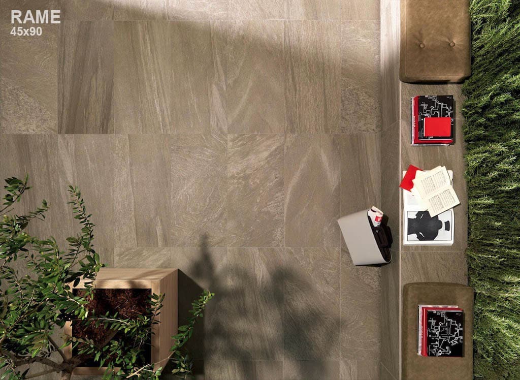 450x450mm Rame Natural Stone Look Italian Vitrified Porcelain Tile (#1704)