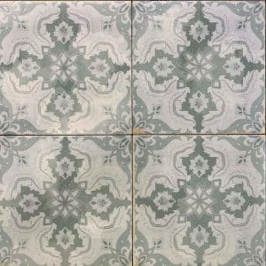 Retro Light Green And White Matt Floral Patterned Non Rectified Glazed Porcelain Wall And Floor Tile Scaled 1.jpg