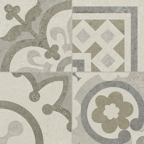 447x447mm Riviera Pearl Spanish Decorative Floor and Wall Tile (#2004)