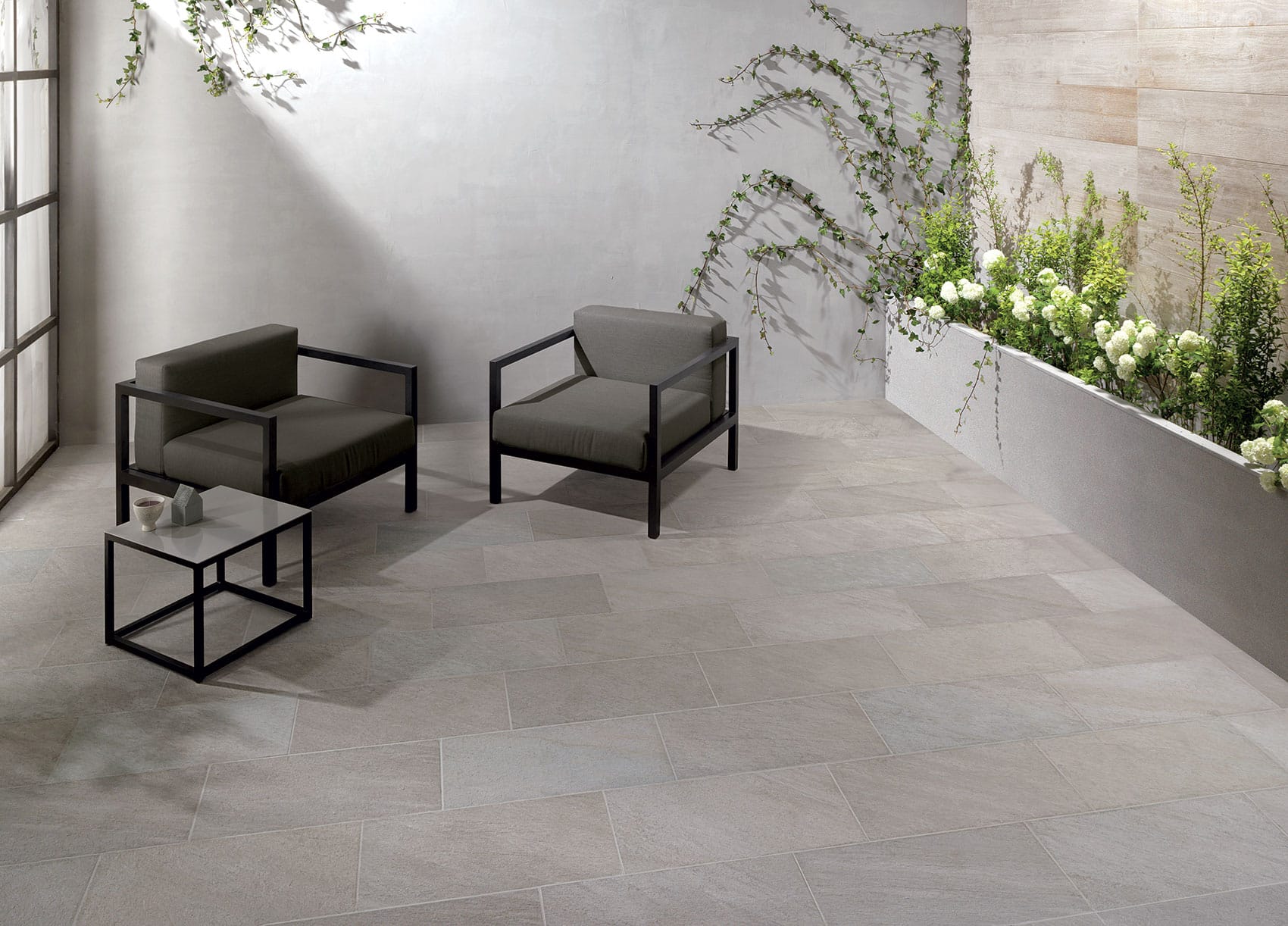 300x600mm Silver Grey Natural Stone Look R11 Italian Porcelain Tile (#5630)