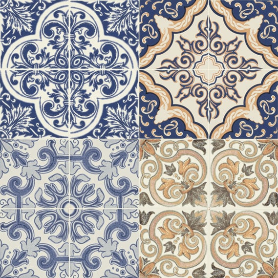 447x447mm Triana Spanish Decorative Floor and Wall Tile (#2003)