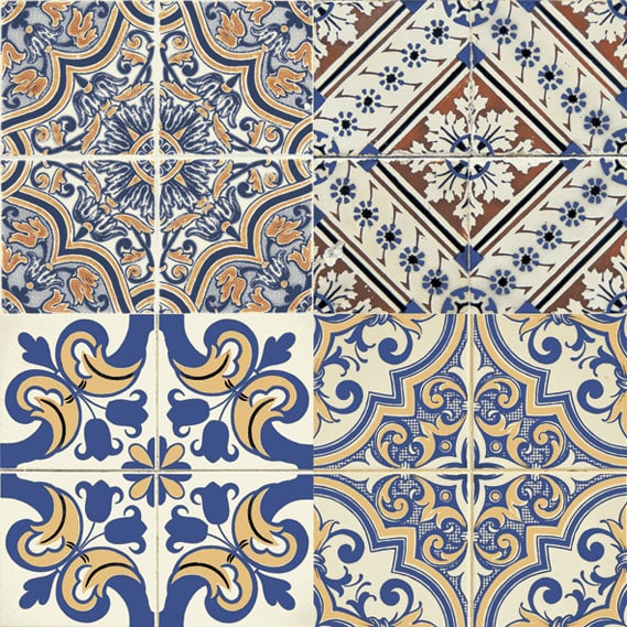 447x447mm Triana Spanish Decorative Floor and Wall Tile (#2003)