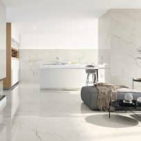 Lux Bianco Marble Look Polished Rectified Spanish Porcelain Tile 3469