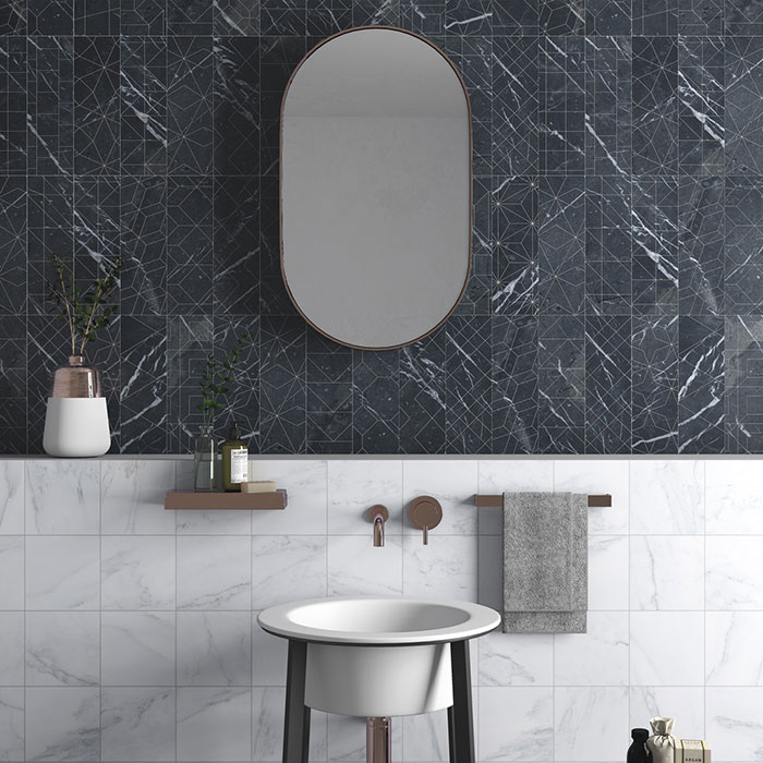 Brick Geo Negro Spanish Matt Cushion Edge Porcelain Subway Tile 6962