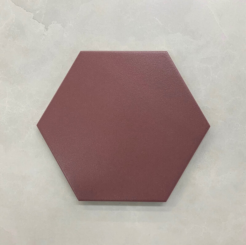 Mayfair Burgundy Hexagon Matt Spanish Porcelain Tile 3550