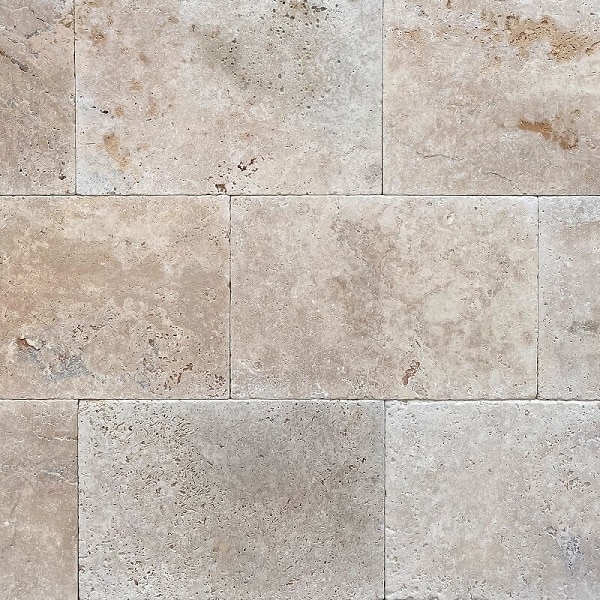Coastal Blend Tumbled Unfilled Travertine Paver 8733