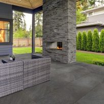 Dark Grey Stone Look Anti Slip Rectified Italian Porcelain Paver 3597