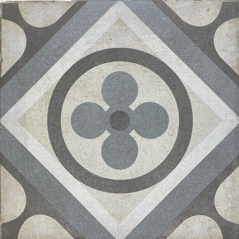 Etna Vintage Blue Encaustic Look Italian Matt Non Rectified Porcelain Tile 3419