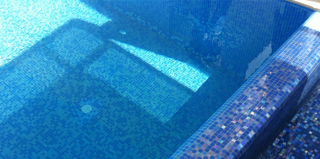 Create A Splash With Spanish Glass Mosaic Pool Tiles