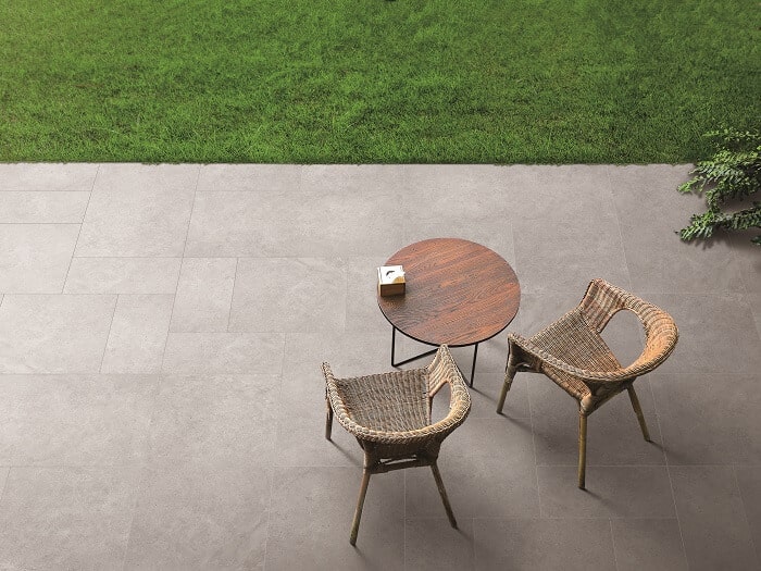 Light Grey Concrete Look Anti Slip Rectified Porcelain Paver 3422