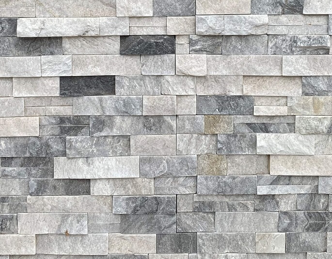 London Grey White Montage Interlocking Stackstone 8648