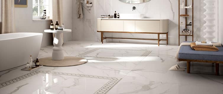 Marble Look Tile Bathroom â€“ Ideas For A Luxurious Bathroom