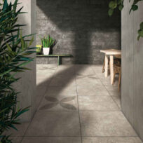 Mash Up Grey Italian Bush Hammered Anti-Slip Rectified Porcelain Outdoor Paver (#6521)