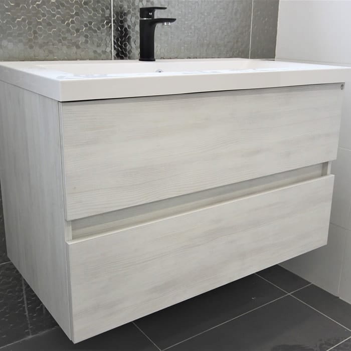 900(w)x508(d)x540(h)mm Matrix Wall Hung Vanity – Single Basin, 2 Drawers (#9271)