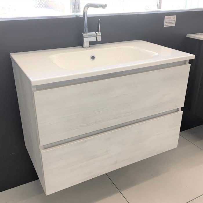 810(w)x460(d)x555(h)mm Matrix Wall Hung Vanity â€“ Single Basin, 2 Drawers (#9416)