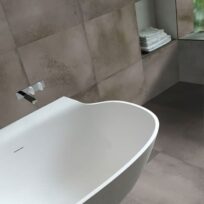 Metal Max Grey Concrete Look Matt Rectified Porcelain Floor Tile 2159