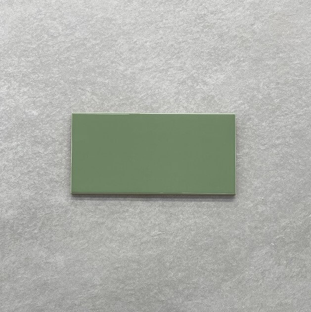 Green Olive Gloss Ceramic Spanish Subway Wall Tile 4219