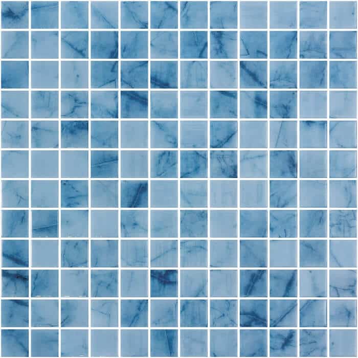 Phiphi Blue Spanish Polyurethane Cord Glass Pool Mosaic 7576