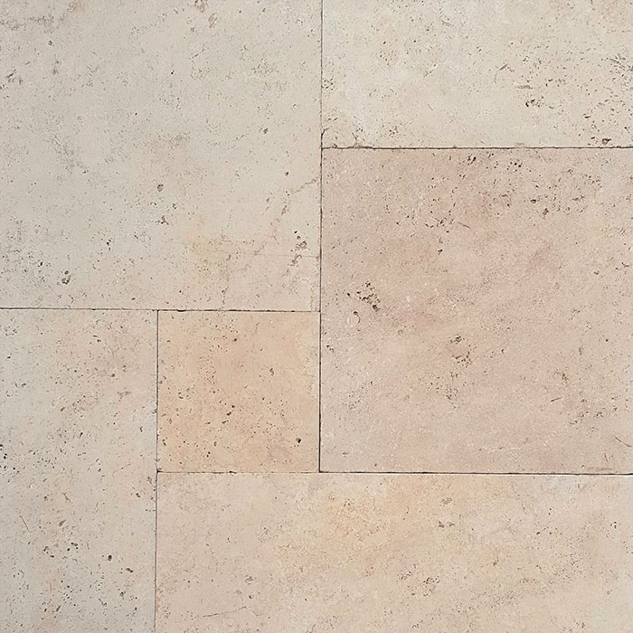 30mm Premium Tumbled French Pattern Travertine Paver (#8656)