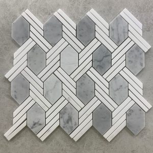 Rope Carrara Marble Honed Mosaic Sheet 1.jpg