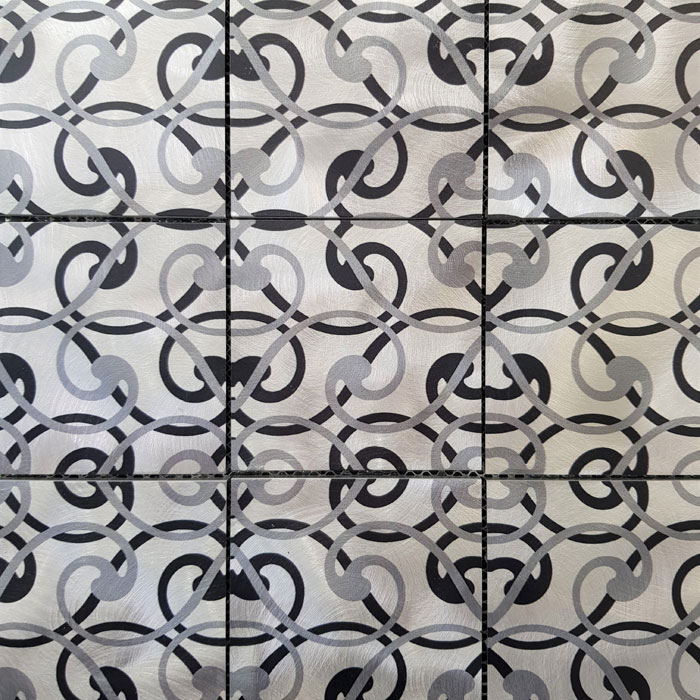 300x300mm Vintage Grey Mosaic 7427